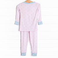 Passport to Paris Bamboo Pajama Set, Pink