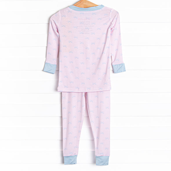 Passport to Paris Bamboo Pajama Set, Pink