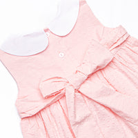 Elizabeth Collared Dress, Pink Swiss Dot