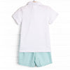 Seaside Seersucker Short Set, Green