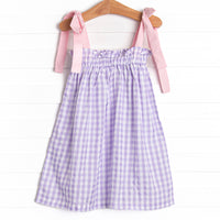 Check Yes Dress, Purple