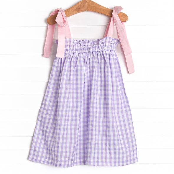 Check Yes Dress, Purple
