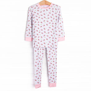 Touchdown Time Bamboo Pajama Set, Pink