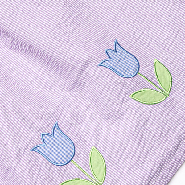 Let it Grow Applique Dress, Purple
