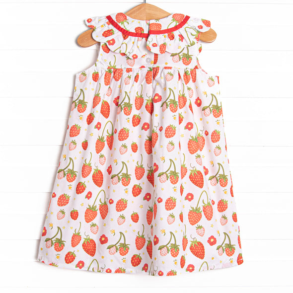 Strawberry Blooms Dress, Red