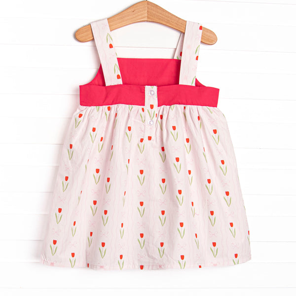 Truly Tulips Pocket Dress, Pink