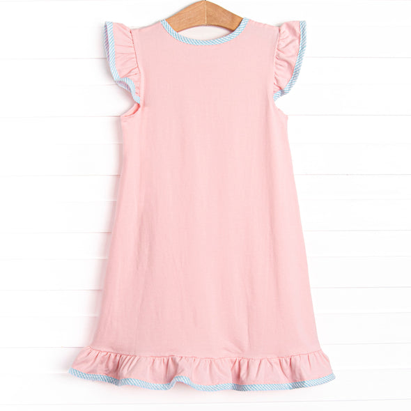 Sea Pals Applique Dress, Pink