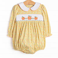 Sunny Day Patch Smocked Bubble, Yellow