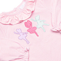 Ballroom Ballerinas Applique Diaper Set, Pink