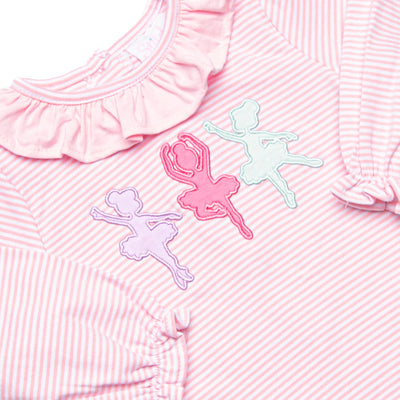 Ballroom Ballerinas Applique Diaper Set, Pink
