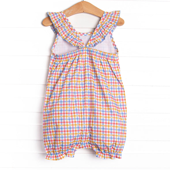 Under the Big Top Applique Bubble Romper, Blue