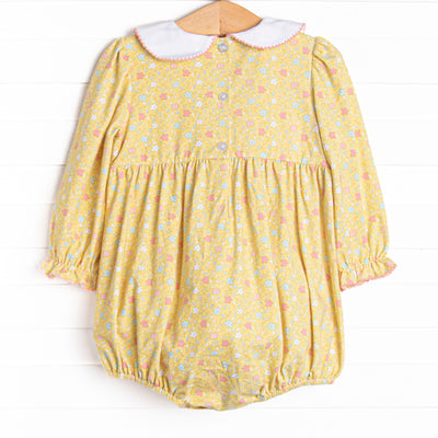 Sunny Day Patch Smocked Bubble, Yellow