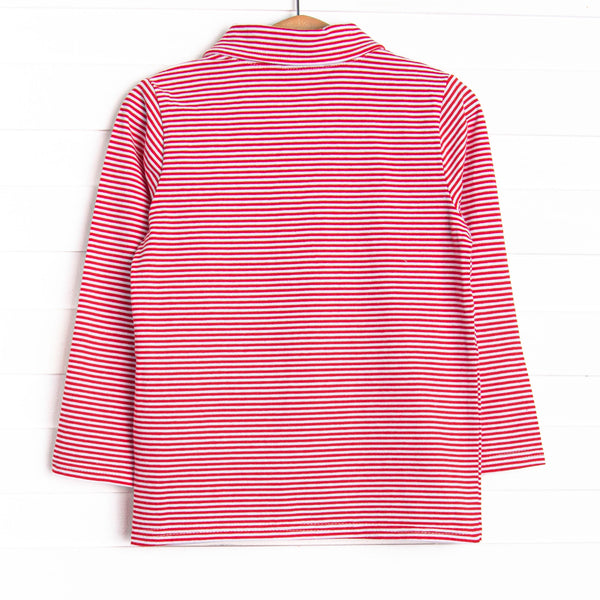 Merry Mallard Embroidered Polo, Red