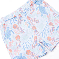 Sea Turtle Season Short Set, Blue