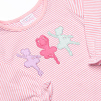 Ballroom Ballerinas Applique Legging Set, Pink