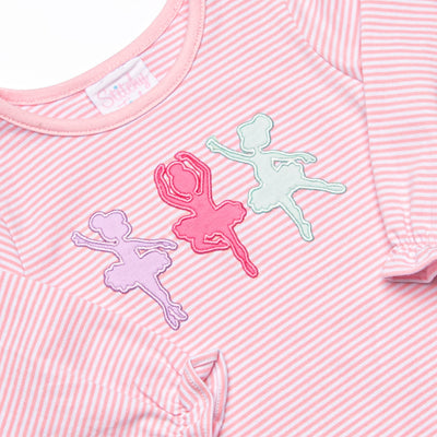 Ballroom Ballerinas Applique Legging Set, Pink