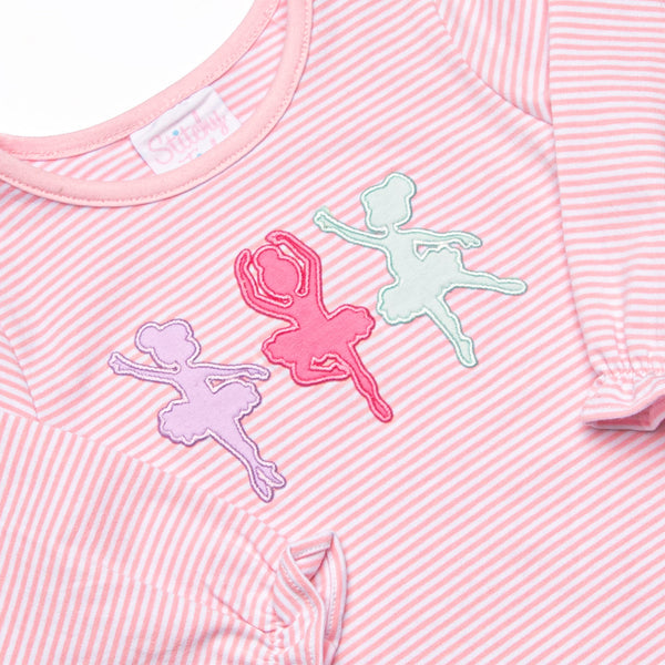 Ballroom Ballerinas Applique Legging Set, Pink