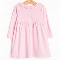 Friday Night Lights Embroidered Pocket Dress, Pink