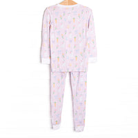 Hoppy Spring Bamboo Pajama Set, Pink