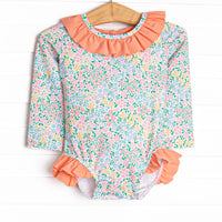 Reef Wonders Long Sleeve One Piece Rash Guard, Pink