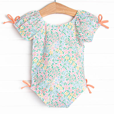 Reef Wonders Puff Sleeve One Piece, Pink