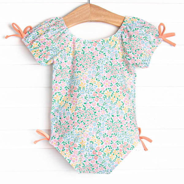 Reef Wonders Puff Sleeve One Piece, Pink