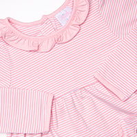 Friday Night Lights Embroidered Pocket Dress, Pink