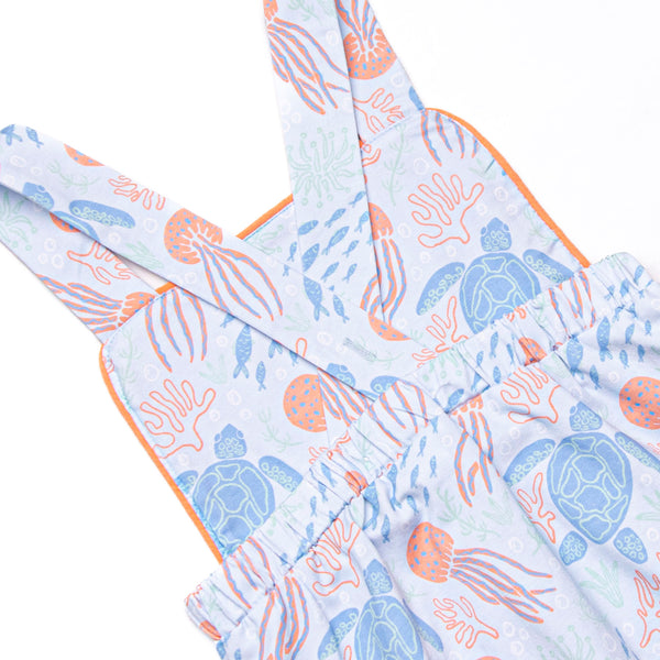 Sea Turtle Season Sunsuit, Blue