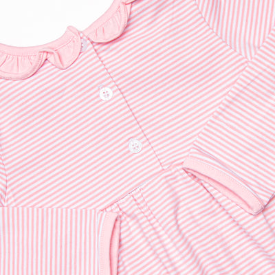 Friday Night Lights Embroidered Pocket Dress, Pink