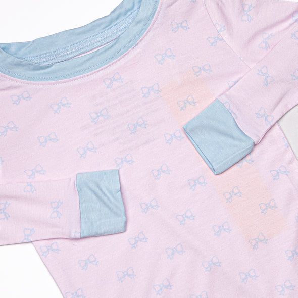 Passport to Paris Bamboo Pajama Set, Pink