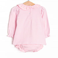 Ballroom Ballerinas Applique Diaper Set, Pink