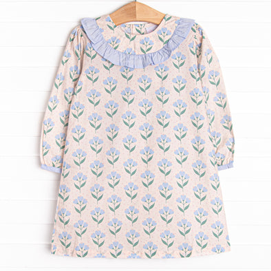Still Growing Strong Dress, Blue