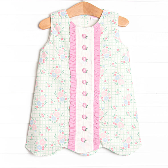 embroidered gingham dress DAISY EMBROIDERED GINGHAM MINI DRESS