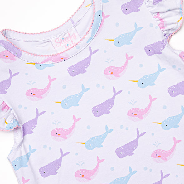 Nora Narwhal Pocket Dress, Pink