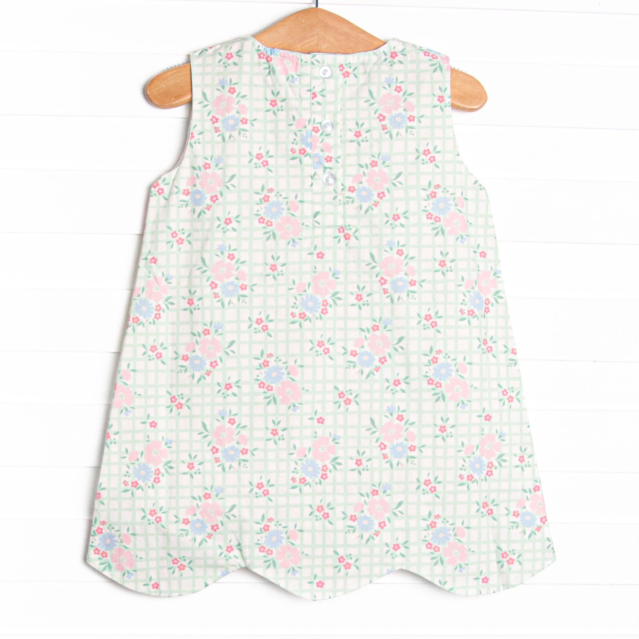 gingham embroidered dress DAISY EMBROIDERED GINGHAM MINI DRESS