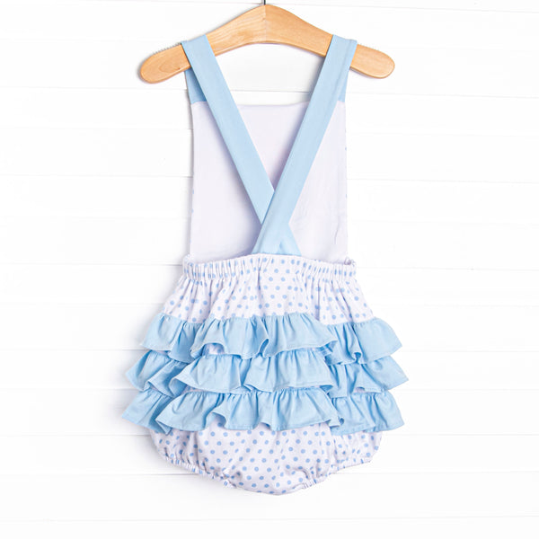 Royal Coach Applique Ruffle Bubble, Blue