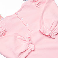 Girly Gourds Applique Dress, Pink
