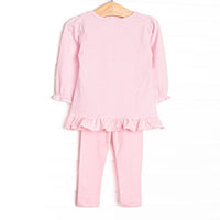 Ballroom Ballerinas Applique Legging Set, Pink