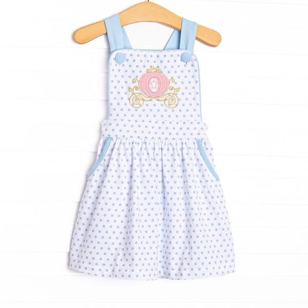 Royal Coach Applique Dress, Blue