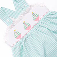 Striped Sails Smocked Bubble, Mint