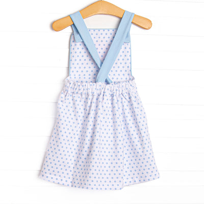 Royal Coach Applique Dress, Blue