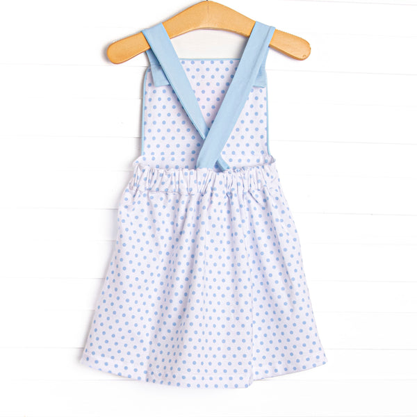 Royal Coach Applique Dress, Blue
