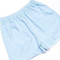 Mr. Mouse Trio Applique Short Set, Blue Stripe