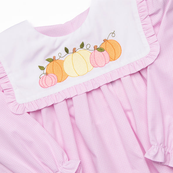 Pumpkin Patch Perfection Embroidered Bubble, Pink