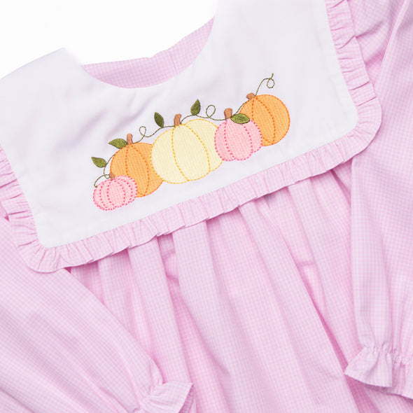 Pumpkin Patch Perfection Embroidered Dress, Pink