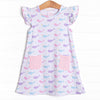 Nora Narwhal Pocket Dress, Pink