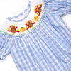 Wild Turkey Smocked Bishop Dress, Blue