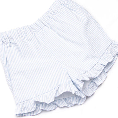 Wandering to See the Wizard Ruffle Short Set, Blue
