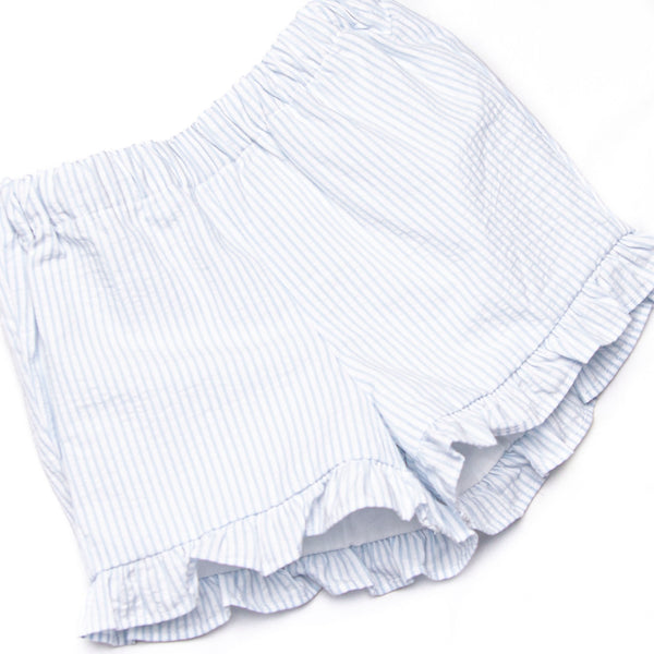 Wandering to See the Wizard Ruffle Short Set, Blue