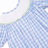 Wild Turkey Smocked Bishop Dress, Blue